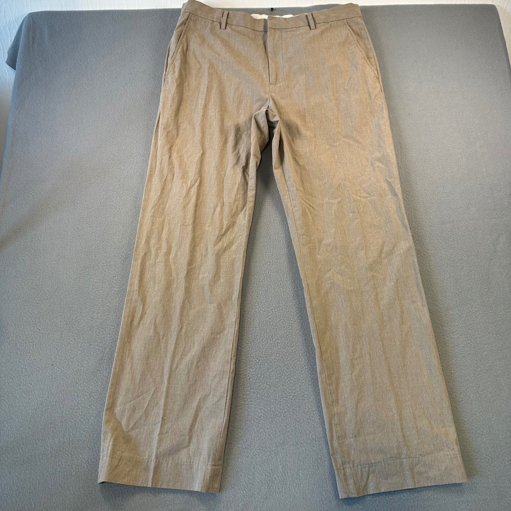 Banana Republic Mens Khaki Tan 100% Cotton Straight Leg Chino Pants 36x33